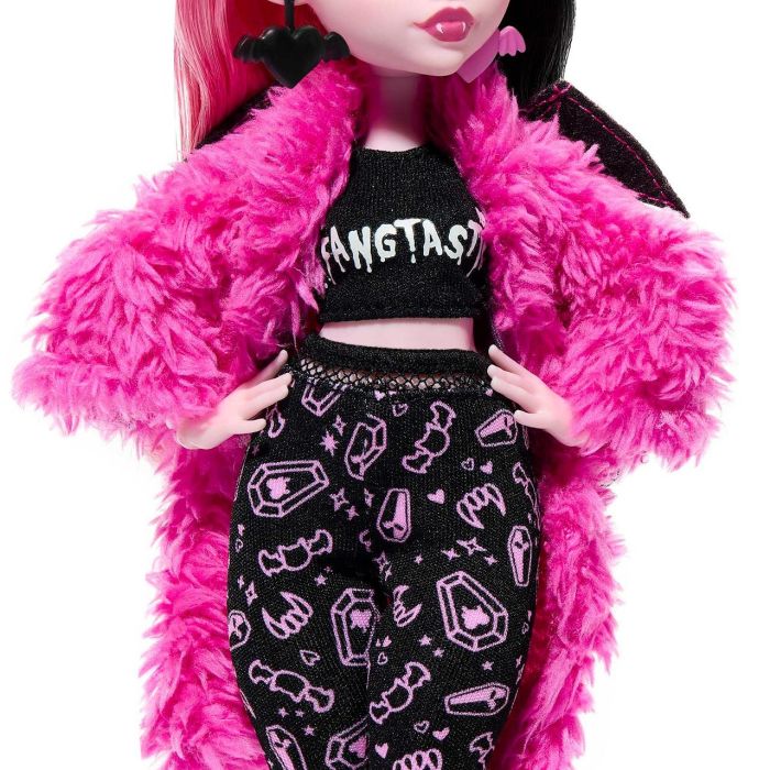 Monster High HKY66 Muñeca Clawdeen Wolf Fiesta Pijamas con Cárdigan, Joggers y Mascota Crescent - +4 años 3