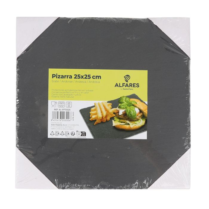 Plato Pizarra 25x25 cm Alfares - Santa Clara (12 Unidades) 1