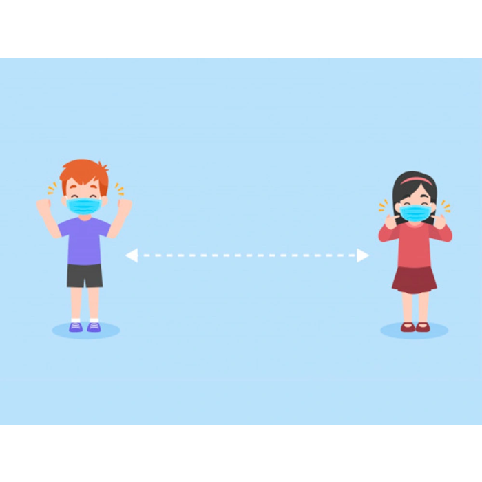 Archivo 2000 Señal Obligatorio Mantener 1,5 m Distancia Seguridad PVC Azul 210x297 mm 3