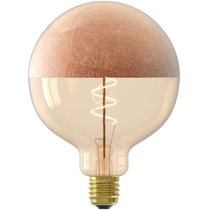 Bombilla LED E27 - CALEX - ESPECIALES XXL G125 - Filamento espiral simple - 4 W - 120 lm - 1800 K - Cobre