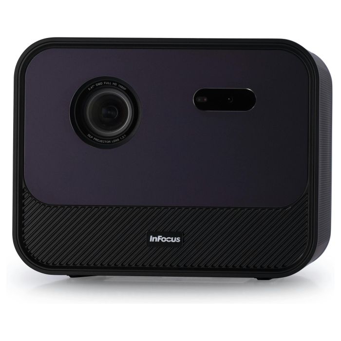 InFocus Crusader Grand Master IN3028SL - Proyector LED Smart Full HD 1080p, 1200 Lúmenes, Wi-Fi, Android TV, 3D, HDR10, Netflix, Disney+, Pantalla 22-130", 40W Altavoz 14