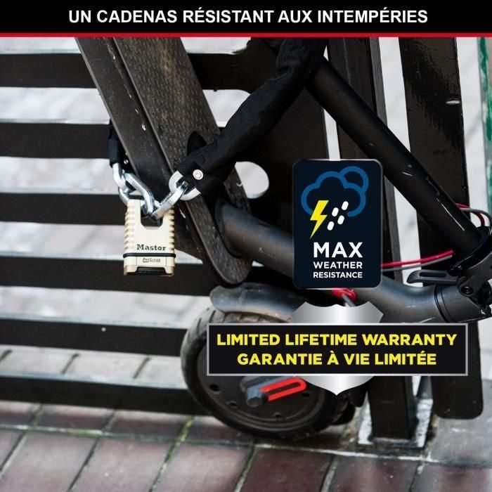 MASTER LOCK Candado de latón macizo de alta seguridad [Grillete protegido] [una combinación] M1177EURD 3