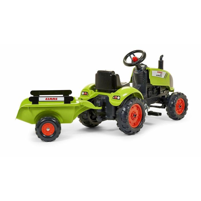 Falk Claas Arion Tractor de Pedales y Cargador Retroexcavadora con Remolque Basculante y Capó de Apertura para Niños 2-5 Años 5