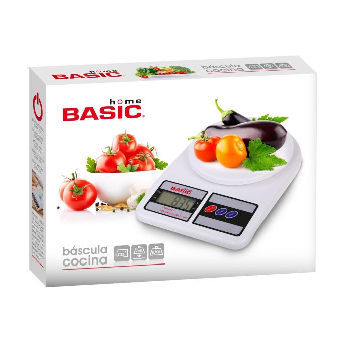 Basic Home Báscula Cocina Digital 7 kg, 18.5 x 24.5 cm (6 Unidades) 3