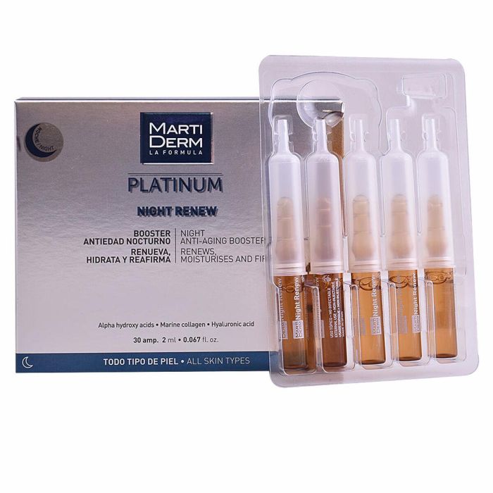 Ampollas Martiderm Platinum Night Renew 1