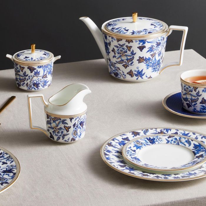 Wedgwood Tetera 1 L Hibiscus con Franjas de Oro de 22 Quilates Apta para Lavavajillas 1 Wedgwood Tetera 1 L Hibiscus con Franjas de Oro de 22 Quilates Apta para Lavavajillas 1