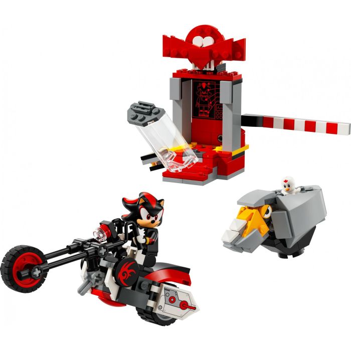 LEGO 76995 Huida de Shadow The Hedgehog Sonic - Set de Juguetes con Cámara de Estasis, RhinoBot y Moto, ideal para Niños +8 Años 1