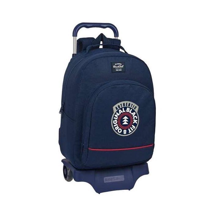 Mochila Escolar con Ruedas BlackFit8 Azul marino 32 x 42 x 15 cm Mochila Escolar con Ruedas BlackFit8 Azul marino 32 x 42 x 15 cm