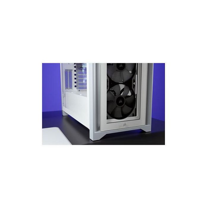 Corsair 4000X RGB Torre Midi ATX Blanca para PC Gaming con Ventana de Cristal Templado