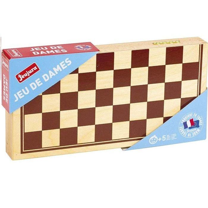 Jeujura Juego de damas con caja plegable serigrafiada y damas de madera. Medidas 30x16x4 cm. Ideal a partir de 5 años. 2