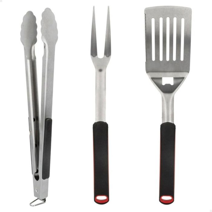 Set de Utensilios para Barbacoa Aktive 3 Piezas Barbacoa Acero Inoxidable 9 x 41 x 5 cm (4 Unidades) 6 Set de Utensilios para Barbacoa Aktive 3 Piezas Barbacoa Acero Inoxidable 9 x 41 x 5 cm (4 Unidades) 6
