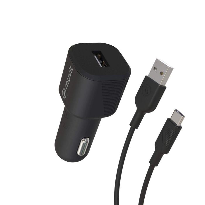 Cargador de Coche Muvit MCPAK0015/ USB + Cable USB Tipo-C/ 2.4A 4 Cargador de Coche Muvit MCPAK0015/ USB + Cable USB Tipo-C/ 2.4A 4