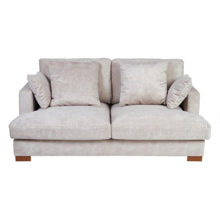 Sofá 2 Plazas Beige Tejido Salón 190 X 120 X 91 cm