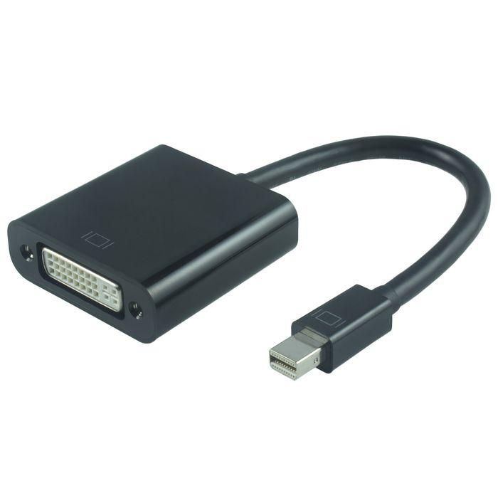 MicroConnect MDPDVI3B Adaptador Mini DisplayPort a DVI para Monitores y Proyectores, Conexión Estable y Clara