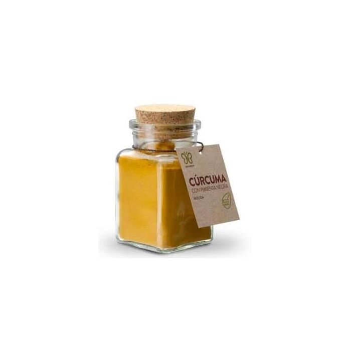 NATURCID Cúrcuma y Pimienta Negra en Polvo Especias 90g Ecológico para Condimentar, Smoothies, Guisos, Sin Alérgenos