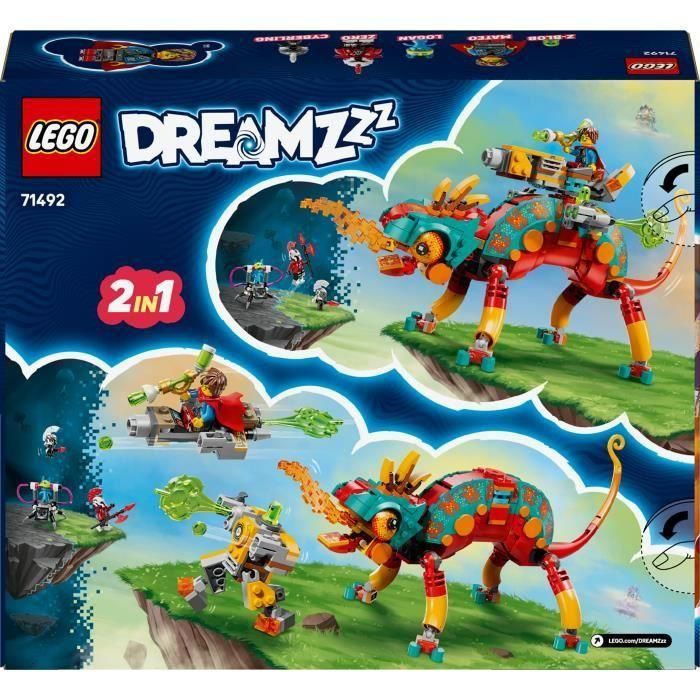 LEGO 71492 DREAMZzz Camaleón Llameante de Mateo, Set de Construcción 2 en 1 Transformable en Guardián o Reactor 5 LEGO 71492 DREAMZzz Camaleón Llameante de Mateo, Set de Construcción 2 en 1 Transformable en Guardián o Reactor 5