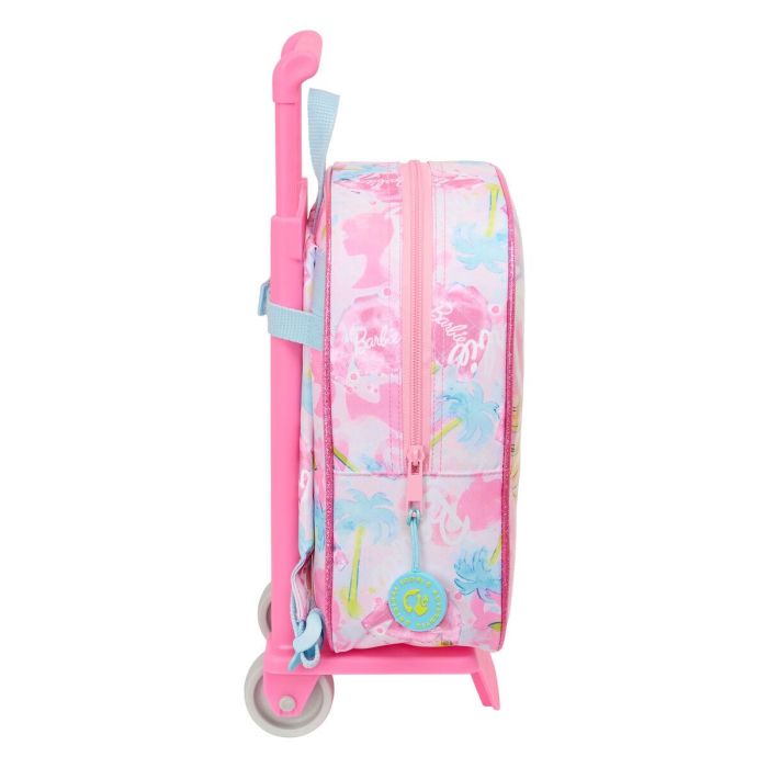 Mochila Escolar con Ruedas Barbie Painterly Rosa Azul cielo 22 x 27 x 10 cm 2