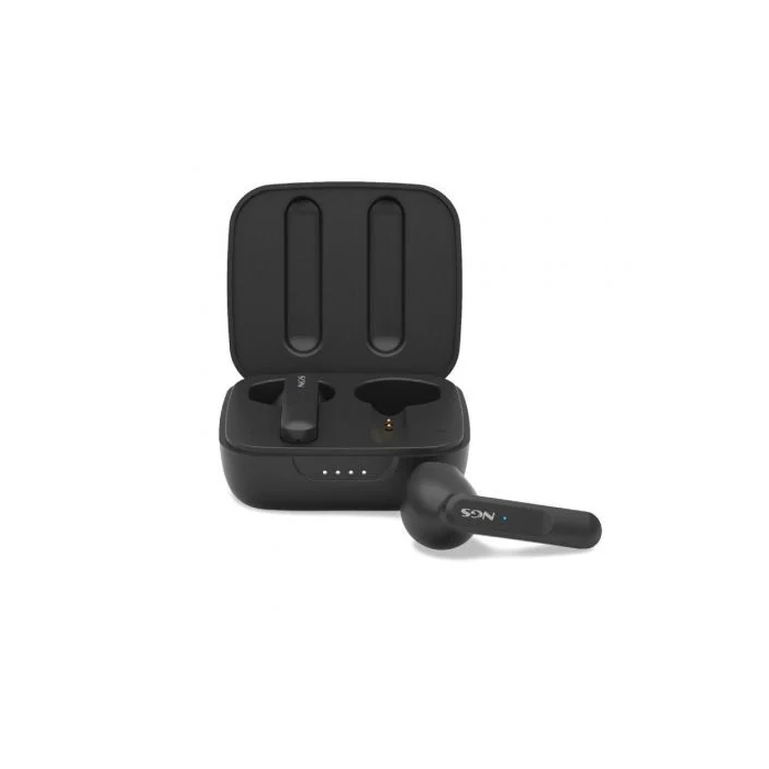 NGS Auriculares Bluetooth Ártica Move (ARTICA MOVE) con Estuche de Carga, Bluetooth 5.3, Autonomía 28h, Negros