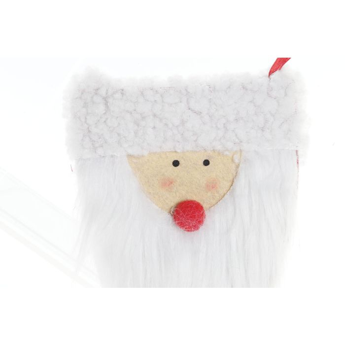 Decoracion Colgante Navidad Tradicional DKD Home Decor Rojo Blanco 1 x 16 x 20 cm (12 Unidades) 2