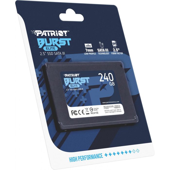 Patriot Burst Elite SSD interno 240GB 2.5" SATA III 450MB/s lectura 320MB/s escritura para PC/Portátil 6 Patriot Burst Elite SSD interno 240GB 2.5" SATA III 450MB/s lectura 320MB/s escritura para PC/Portátil 6