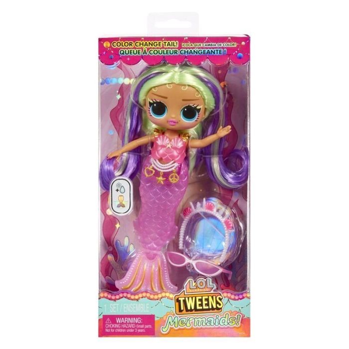 L.O.L. Surprise Muñeca Tween Sirena Cleo Cove - Cola Cambia de Color - 25,4x12,7x6,35 cm - Edad 4+ Años 0 L.O.L. Surprise Muñeca Tween Sirena Cleo Cove - Cola Cambia de Color - 25,4x12,7x6,35 cm - Edad 4+ Años 0