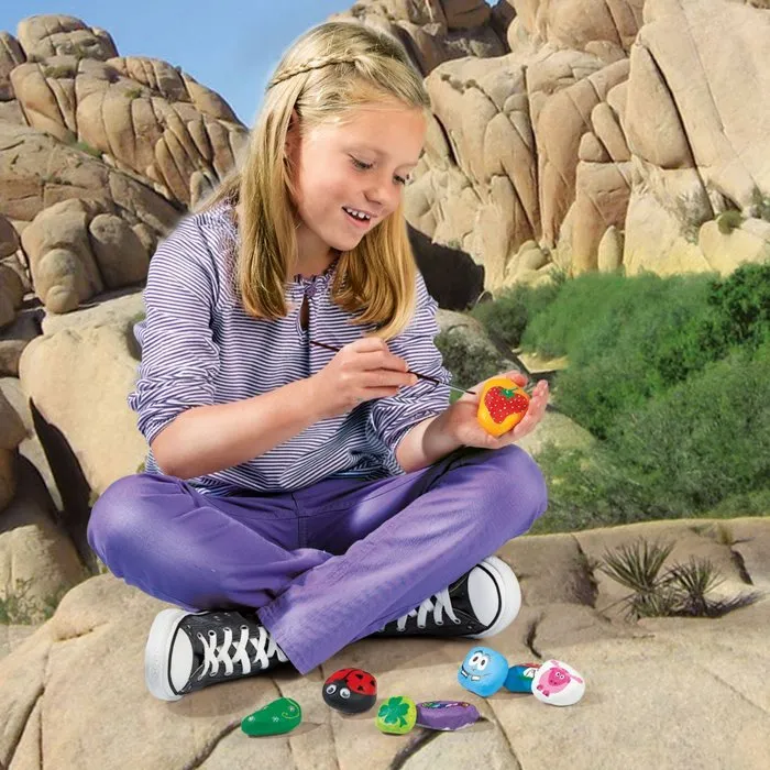 Ses Creative Pintura en piedra para niños a partir de 5 años, juego de manualidades. 2