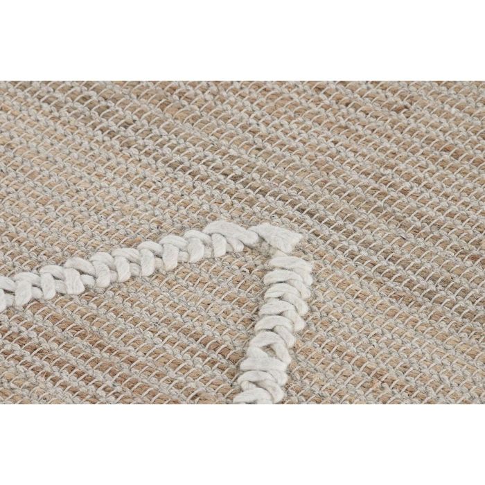 Alfombra Home ESPRIT Blanco Natural Boho 160 x 230 x 1 cm 3