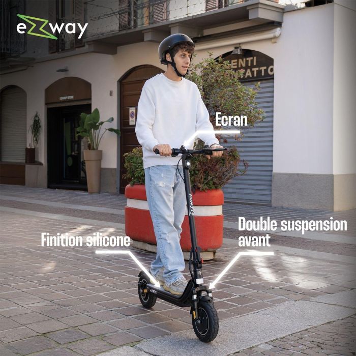 EZWAY EX100 Patinete eléctrico 450W, ruedas de 10 pulgadas, 25 km autonomía 2 EZWAY EX100 Patinete eléctrico 450W, ruedas de 10 pulgadas, 25 km autonomía 2