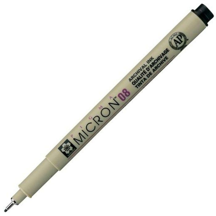 Rotuladores Talens Sakura Pigma Micron 08 Negro (12 Unidades) 1 Rotuladores Talens Sakura Pigma Micron 08 Negro (12 Unidades) 1