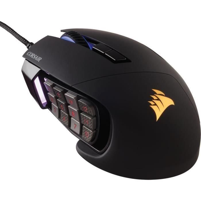 Corsair CH-9304211-EU Ratón Gaming SCIMITAR RGB ELITE Óptico, 18000 DPI, 17 Botones Programables, Negro 2