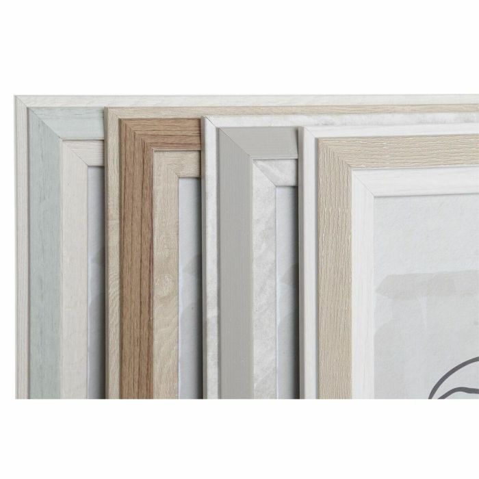 Marco de Fotos DKD Home Decor Cristal Beige Verde PS Escandinavo (25 x 2 x 30 cm) (4 Unidades) 1