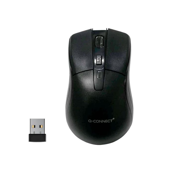 Raton Q-Connect Optico 1000 Dpi Inalambrico Nano Receptor Usb 2,4 grhz Negro 1 Raton Q-Connect Optico 1000 Dpi Inalambrico Nano Receptor Usb 2,4 grhz Negro 1
