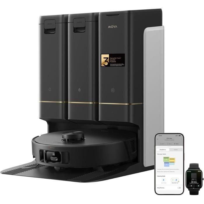 Mova Robot Aspirador Z50 Ultra con 19000 Pa de Succión y Detección Múltiple de Suciedad en Tiempo Real