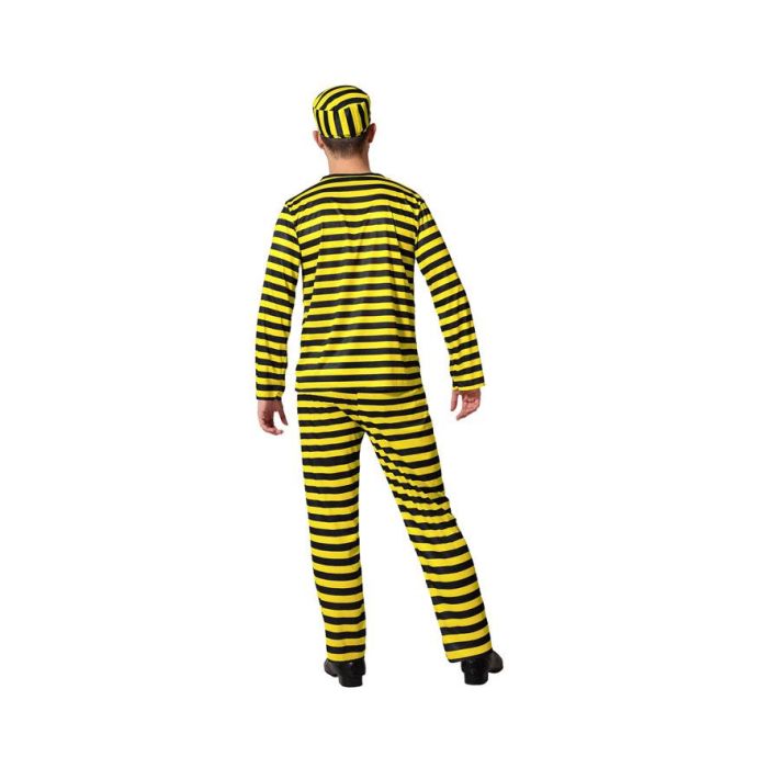 Disfraz Preso Amarillo Y Negro XXL 2 Disfraz Preso Amarillo Y Negro XXL 2