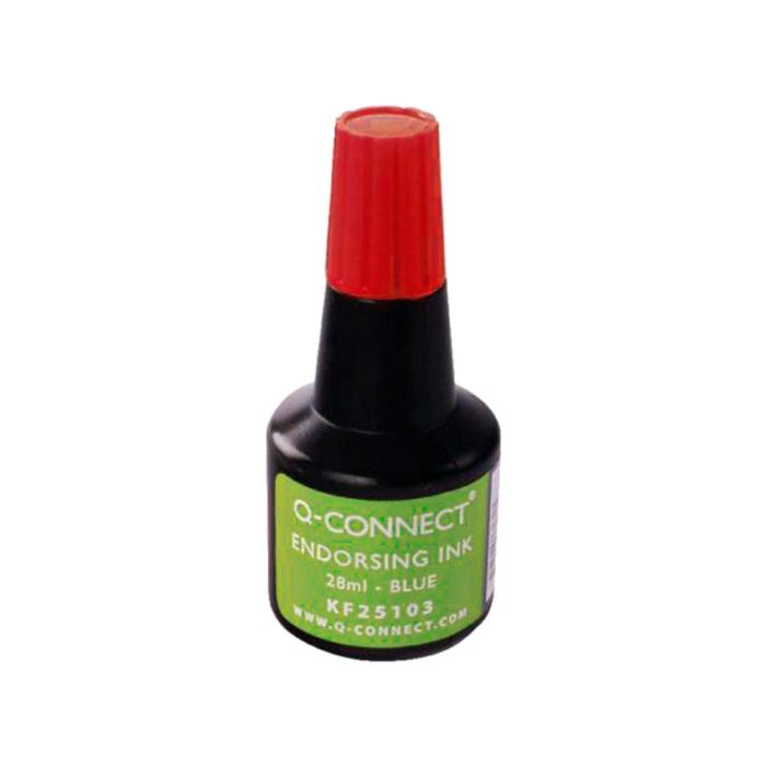 Tinta Tampon Q-Connect Rojo Bote 28 mL 2