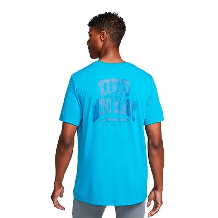 Camiseta de Manga Corta Hombre Nike DR7671-446 Azul cielo 4