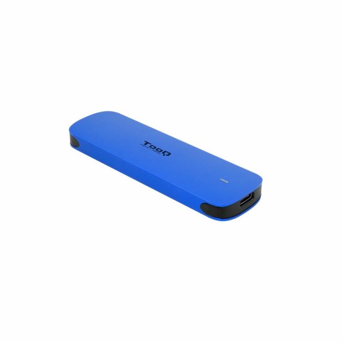 TooQ TQE-2201BL Caja Externa SSD M.2 NVMe USB-C 3.2 Gen 2 (10Gbps) PCIe Aluminio Azul, Incluye Cables USB-C/A