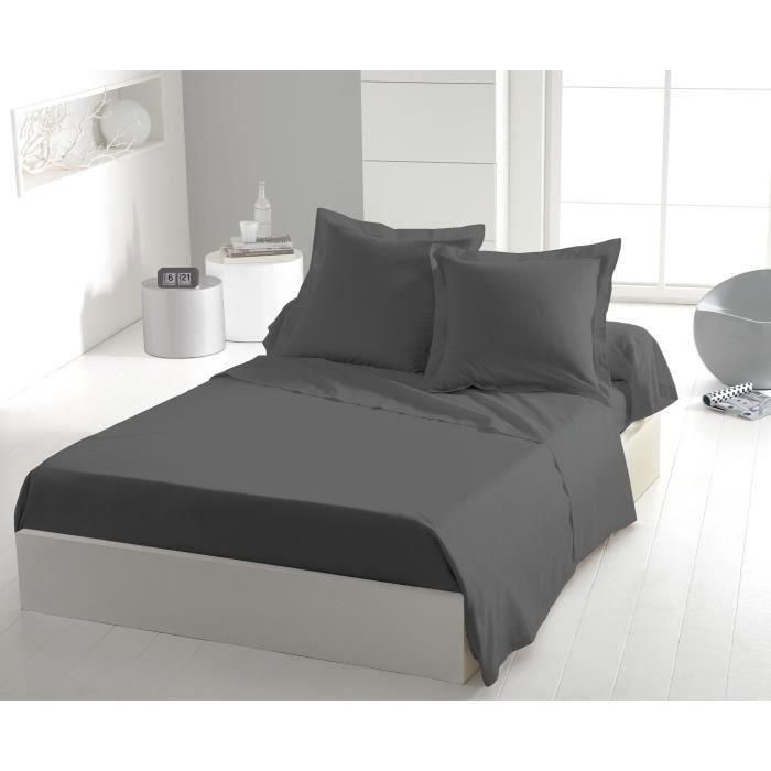 Sábana encimera - HOME LINGE PASSION - 180 x 290 cm - 1 persona - Antracita Sábana encimera - HOME LINGE PASSION - 180 x 290 cm - 1 persona - Antracita