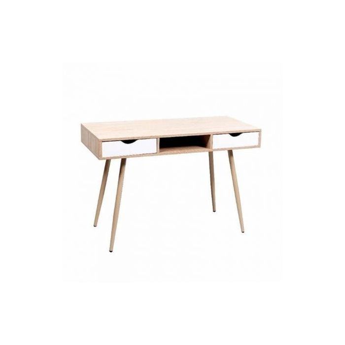 Mesa de Escritorio Eurosilla Berkeley/ 50 x 110 x 75cm / Acabado Blanco y Roble Mesa de Escritorio Eurosilla Berkeley/ 50 x 110 x 75cm / Acabado Blanco y Roble