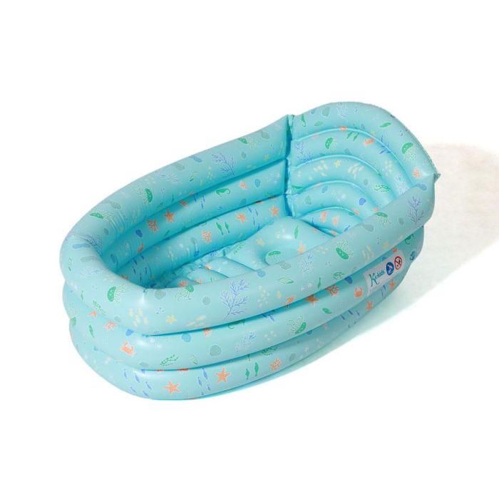 KioKids Bañera Hinchable para Bebés +0 Meses Azul Portátil de Viaje, Segura y Duradera, Fácil de Inflar y Limpiar 1 KioKids Bañera Hinchable para Bebés +0 Meses Azul Portátil de Viaje, Segura y Duradera, Fácil de Inflar y Limpiar 1