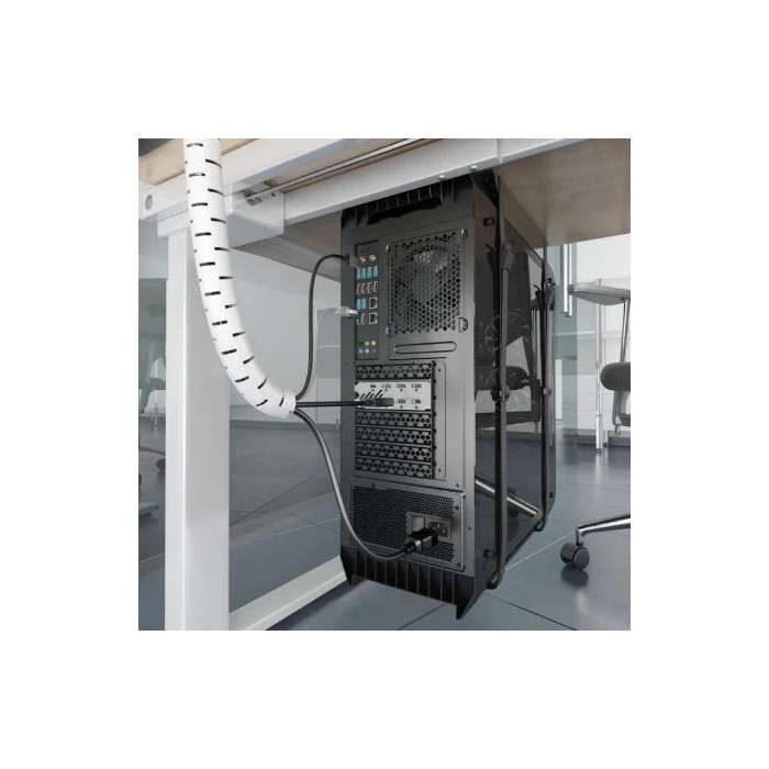 AISENS - ORGANIZADOR DE CABLE EN ESPIRAL 25MM, BLANCO, 2.0M 2