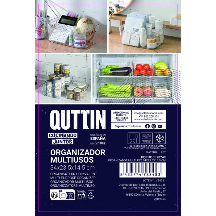 Organizador Multi.Pet 34x23.5x14.5 cm Quttin - Inde (10 Unidades) 6 Organizador Multi.Pet 34x23.5x14.5 cm Quttin - Inde (10 Unidades) 6