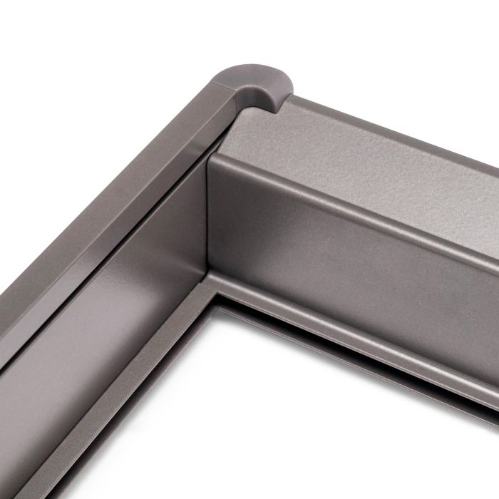 Emuca Bastidor con guías de cierre suave y extracción total para accesorios de armario Quartz, 1012-1038mm, Aluminio y Plástico, Titanio 9