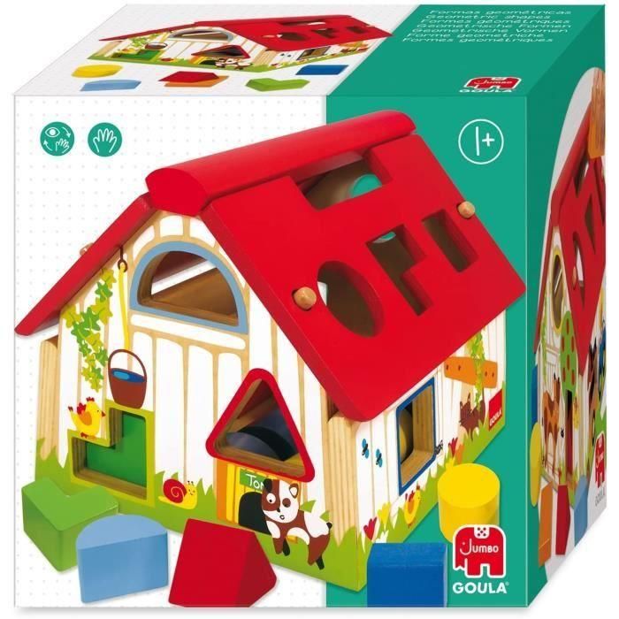 Juego goula encajable de madera granja, con formas geométricas 4 Juego goula encajable de madera granja, con formas geométricas 4