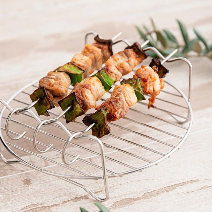 Grill Acero con 3 Pinchos Naturalia Quid 17x17x7,2 cm 4