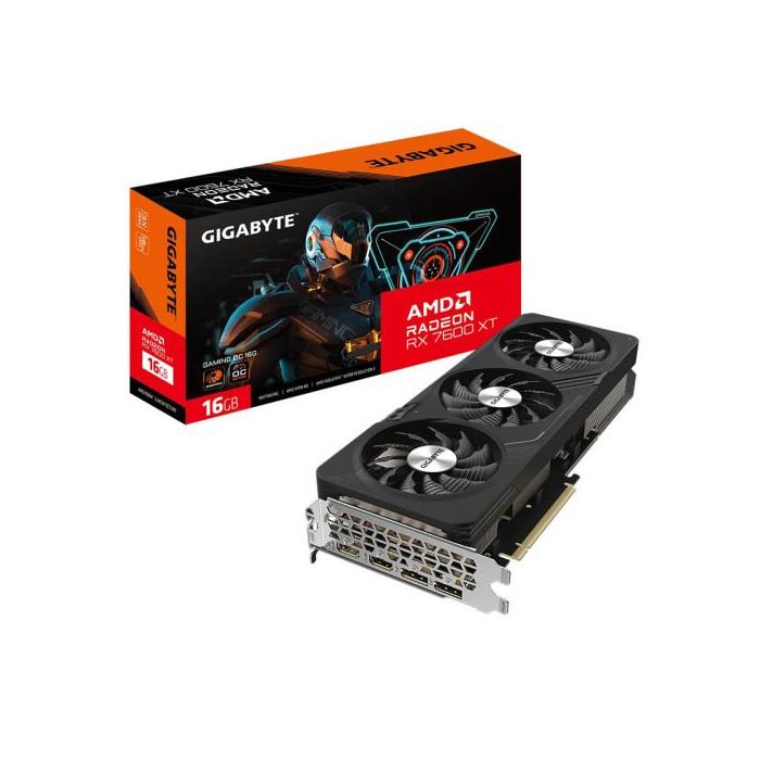 GIGABYTE Radeon RX 7600 XT GAMING OC 16GB GDDR6 PCI Express 4.0 con WINDFORCE 3X, Soporte 4K/8K para Juegos GIGABYTE Radeon RX 7600 XT GAMING OC 16GB GDDR6 PCI Express 4.0 con WINDFORCE 3X, Soporte 4K/8K para Juegos