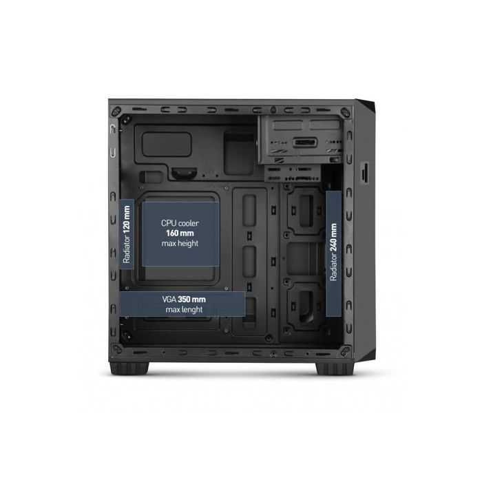 NOX Caja Mini Torre Micro-ATX Coolbay MX2 NXCBAYMX2 Sin Fuente USB 3.0 Negra 6