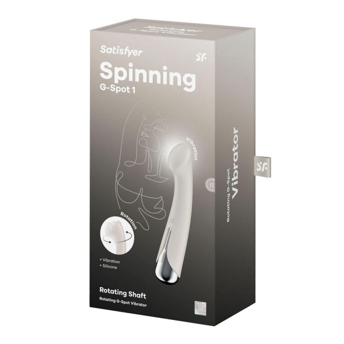 Vibrador Punto G Satisfyer Spinning G-Spot 1 Blanco 1 Vibrador Punto G Satisfyer Spinning G-Spot 1 Blanco 1