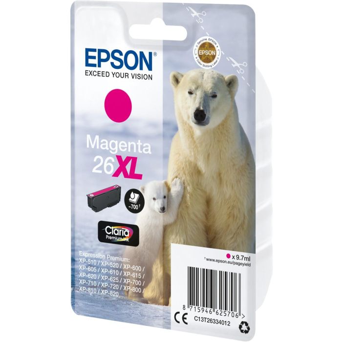 Epson Claria Premium Cartucho Magenta 26XL Alta Capacidad Expression Premium XP-510 1 Epson Claria Premium Cartucho Magenta 26XL Alta Capacidad Expression Premium XP-510 1