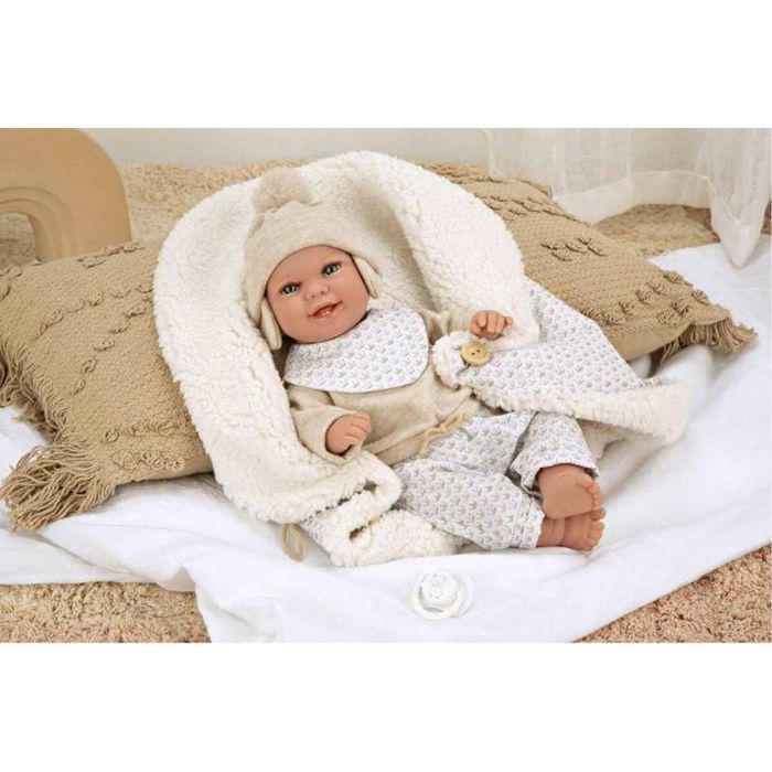 Muñeca elegance 35 cm babyto beige c/manta (muñeco de peso) 6